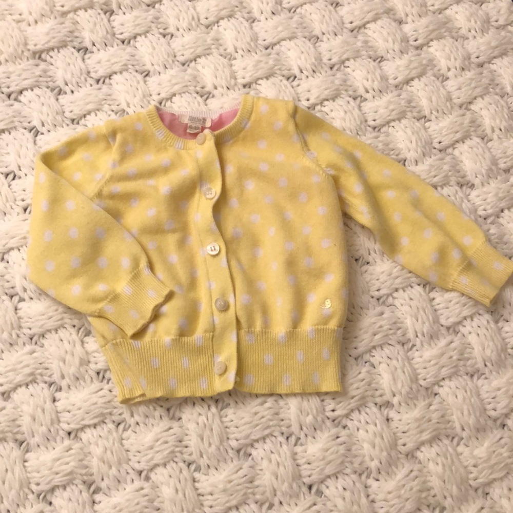 Little 77 lined polka dot cardigan